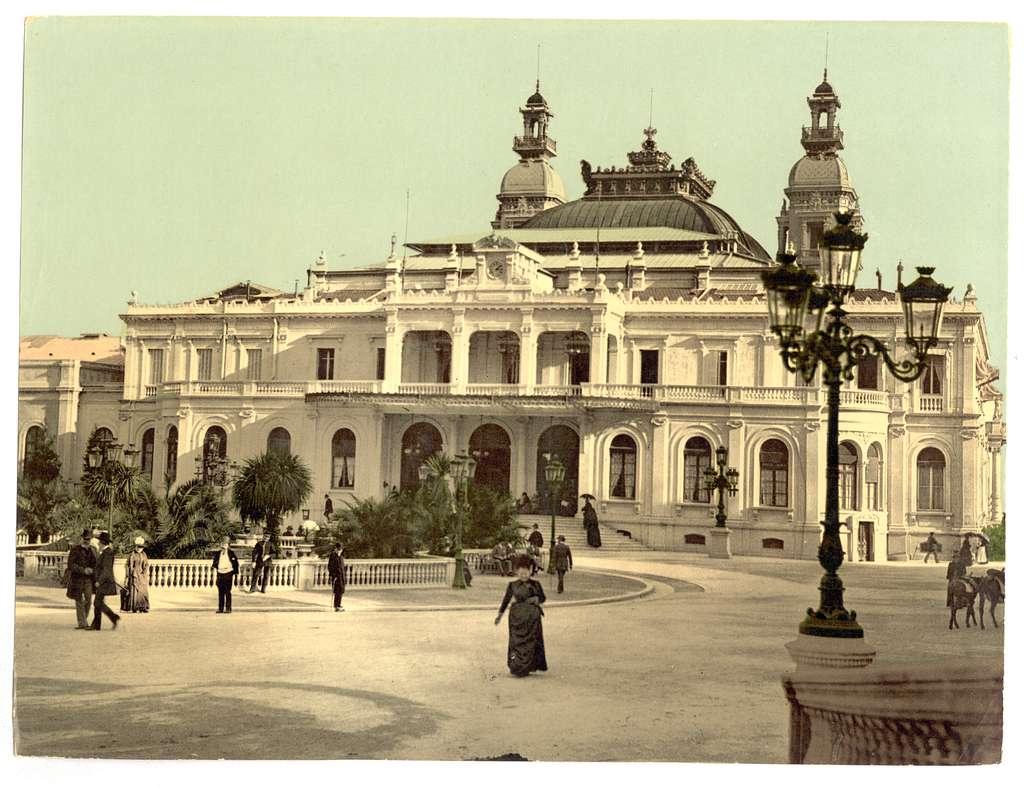 Casino de Monte-Carlo, Monaco, black and white